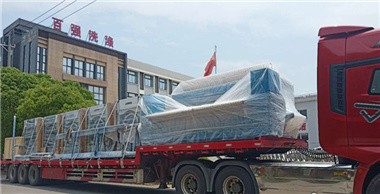 百強洗脫機、烘干機、燙平機等洗滌設備發貨海南-百強洗滌設備